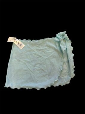 Art Class Light Blue Sheer Tie-Waist Sarong Small 6-7 Jr
